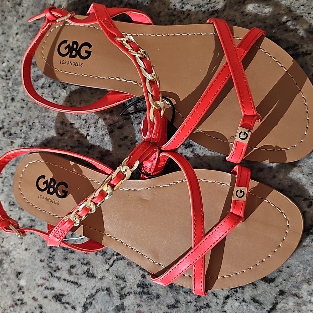 Gby Guess Women's Coral Sandals with Gold Accents - Picture 2 of 4